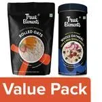 True Elements Rolled Oats Gluten Free 1 kg with Whole Oatmeal With Chia and Real Whole Fruits 500 g
