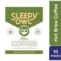 Sleepy Owl Hot Brew Mocha Bags – High Quality Arabica Beans Blend Easy To Use
