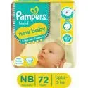Pampers Taped Baby Diapers – Soft Up To 12 Hours Absorption 5 Star Skin Comfort Size NB