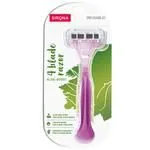 Reusable 4 Blade Reusable Body Razor with Aloe Boost For Women