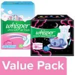 Ultra Soft Sanitary Pads XL 50pcs with Bindazzz Nights Sanitary Pads – XXLwith 10pcs