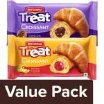 Treat Croissant-Cocoa Creme Filling 2x45g with Treat Croissant-Mixed Fruit 2x47g