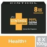 Cinthol Health Intense Deo Fragrance Bath Soap 99.9percent Germ Protection