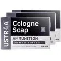 Ustraa Ammunition Cologne Soap – For Men Anti-Bacterial With Charcoal and Bay Leaf