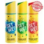 Set Wet Cool Charm and Mischief Avatar Deodorant and Body Spray Perfume For Men