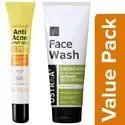 Ustraa Anti-Acne Kit-Spot Gel and Face Wash For Intense Oil Control With Key Lime andBasil