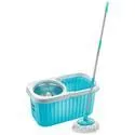 Prestige Spin Mop With Bucket – Plastic Sturdy Handle Blue