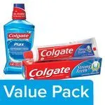 Colgate Toothpaste – Strong Teeth 200G with Mouthwash – Plax Pepper Mint Imported 250ml