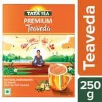 Tata Tea Premium Teaveda – Assam Tea Leaves With Elaichi Tulsi Adrak and Brahmi.