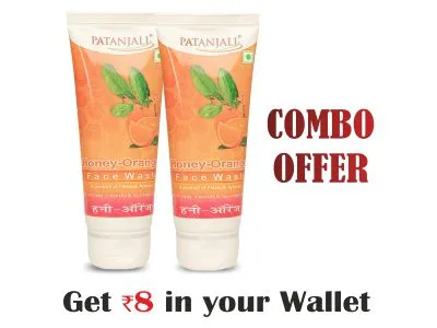 Patanjali Combo- Honey Orange Face Wash 120G