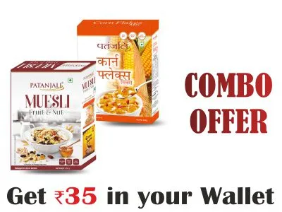 Patanjali Healthy Breakfast Cereals- Corn Flakes 900G