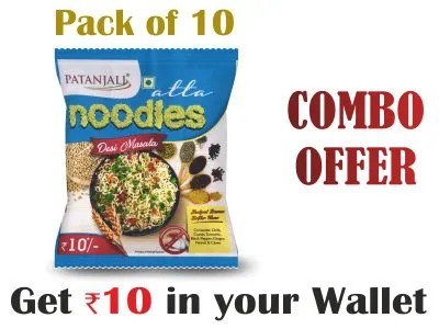 Patanjali Pack Of 10- Atta Noodles 600G