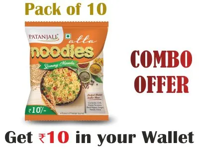 Patanjali Pack Of 10- Atta Noodles 600G