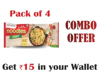 Patanjali Pack Of 4- Atta Noodles 960G