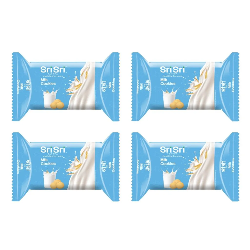 Sri Sri Tattva Milk Cookies, 50g (Pack of 4)