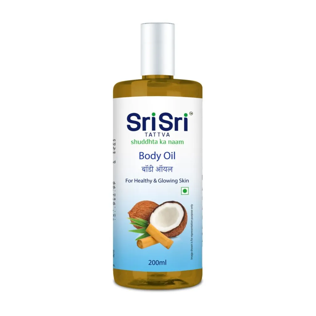 Sri Sri Tattva Body Oil – For Healthy and Glowing Skin, 200ml