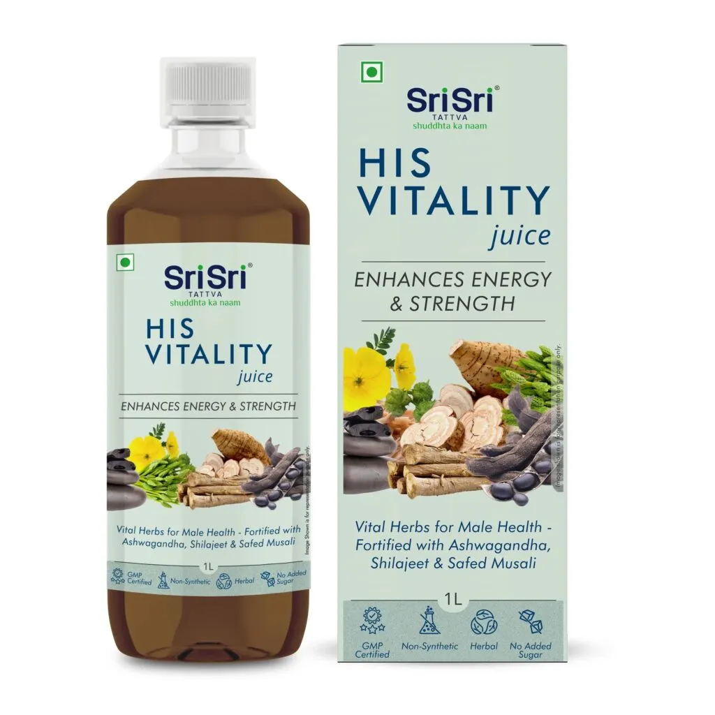 Sri Sri Tattva His Vitality Juice – Enhances Energy and Strength, 1L