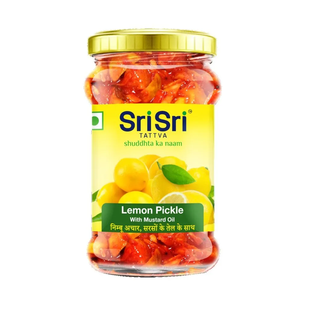 Sri Sri Tattva Lemon Pickle – Mustard Oil, 300g