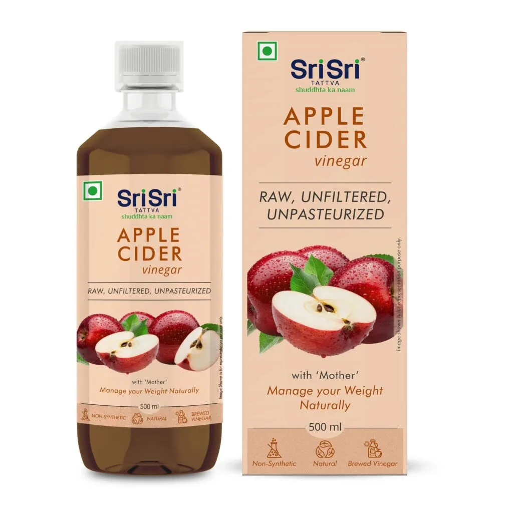 Sri Sri Tattva Apple Cider Vinegar – Raw, Unfiltered, Unpasteurized, 500ml