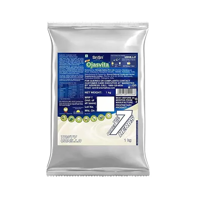 Sri Sri Tattva Vanilla Ojasvita – Sharp Mind and Fit Body, 1kg (Refill Pack)