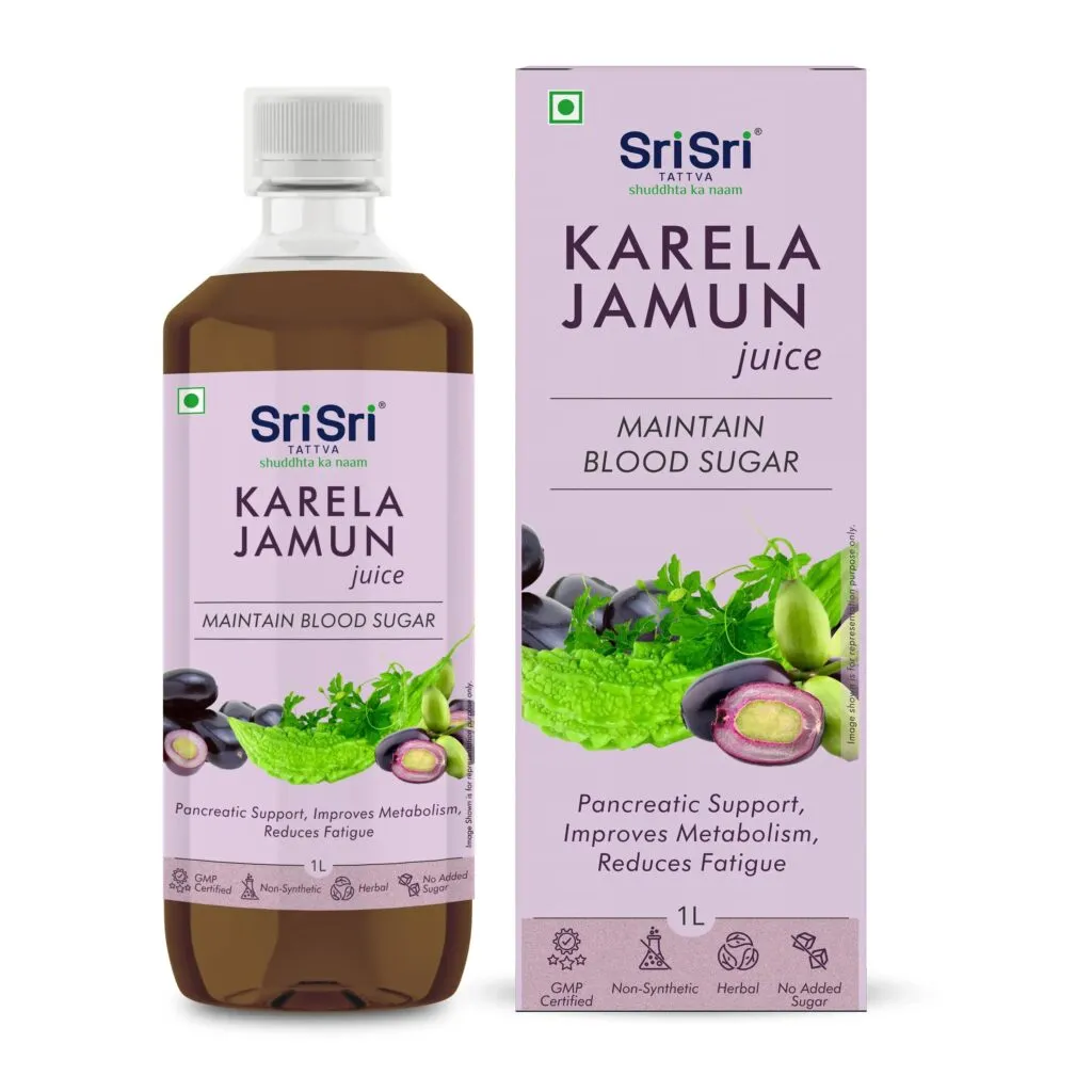 Sri Sri Tattva Karela Jamun Juice – Food Supplement, 1000ml.