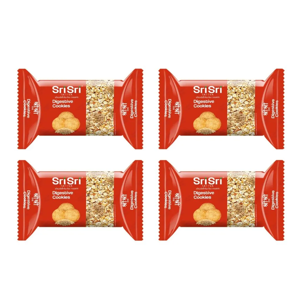 Sri Sri Tattva Digestive Cookies, 50g (Pack of 4)