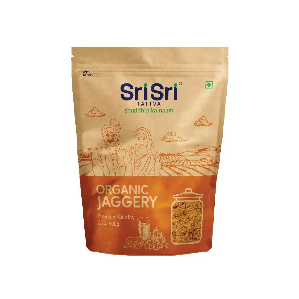 Sri Sri Tattva Organic Jaggery, 500g (Powdered Form)