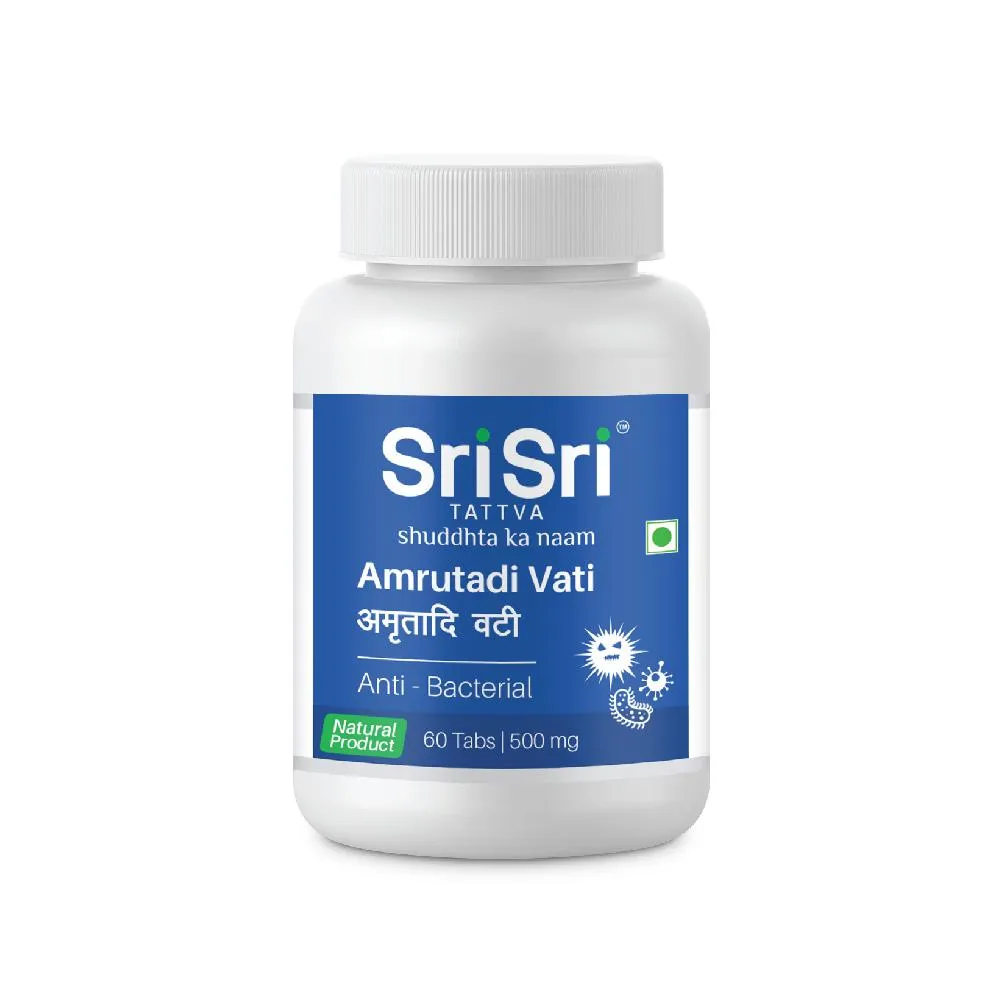 Sri Sri Tattva Amrutadi Vati – Anti Bacterial, 60 Tabs , 500mg
