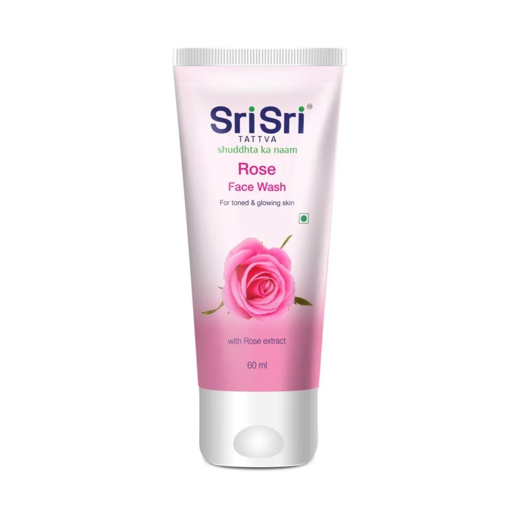 Sri Sri Tattva Rose Face Wash – For Toned and Glowing Skin, 60ml