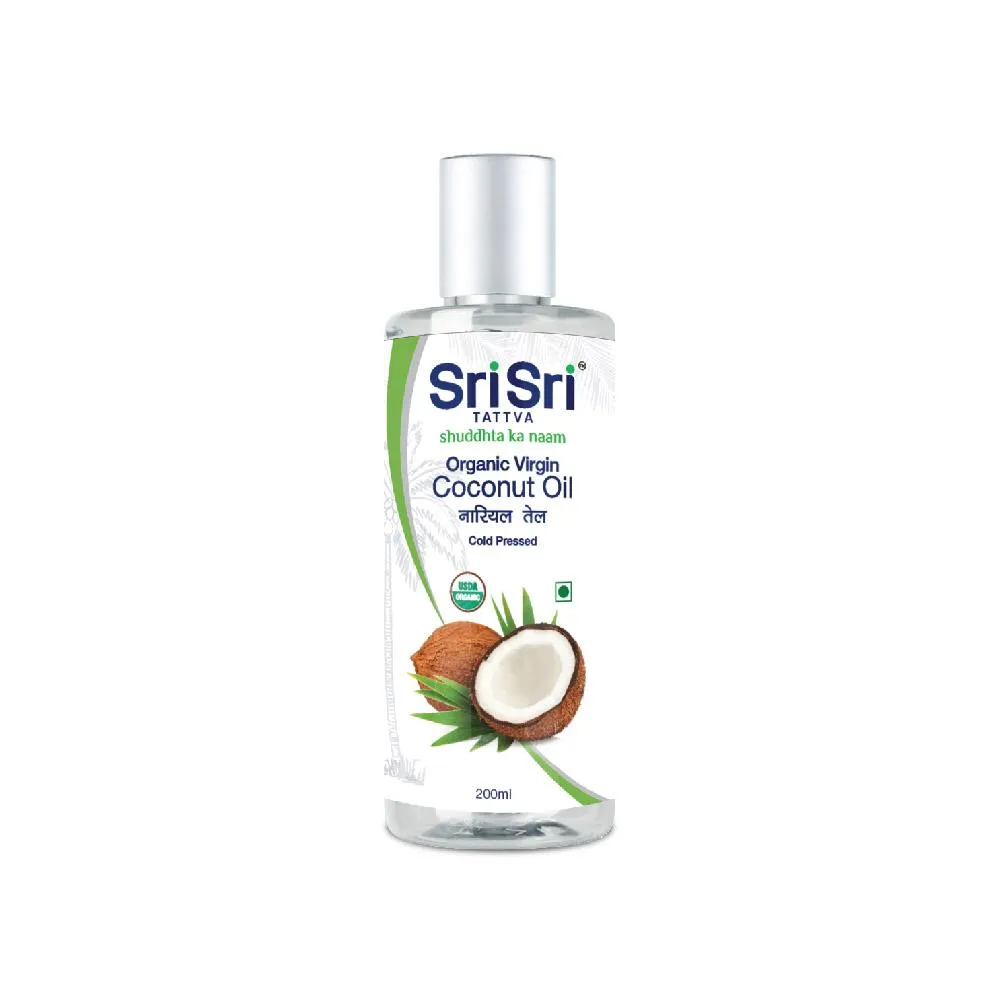 Sri Sri Tattva Organic Virgin Coconut Oil – Cold Pressed, 200ml