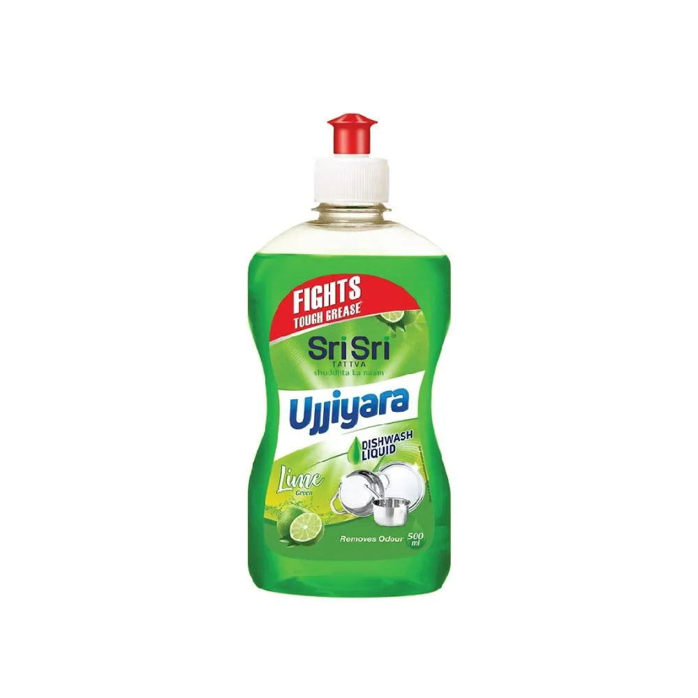 Sri Sri Tattva Ujjiyara Liquid Dishwash Lime – Removes Odour, 500ml