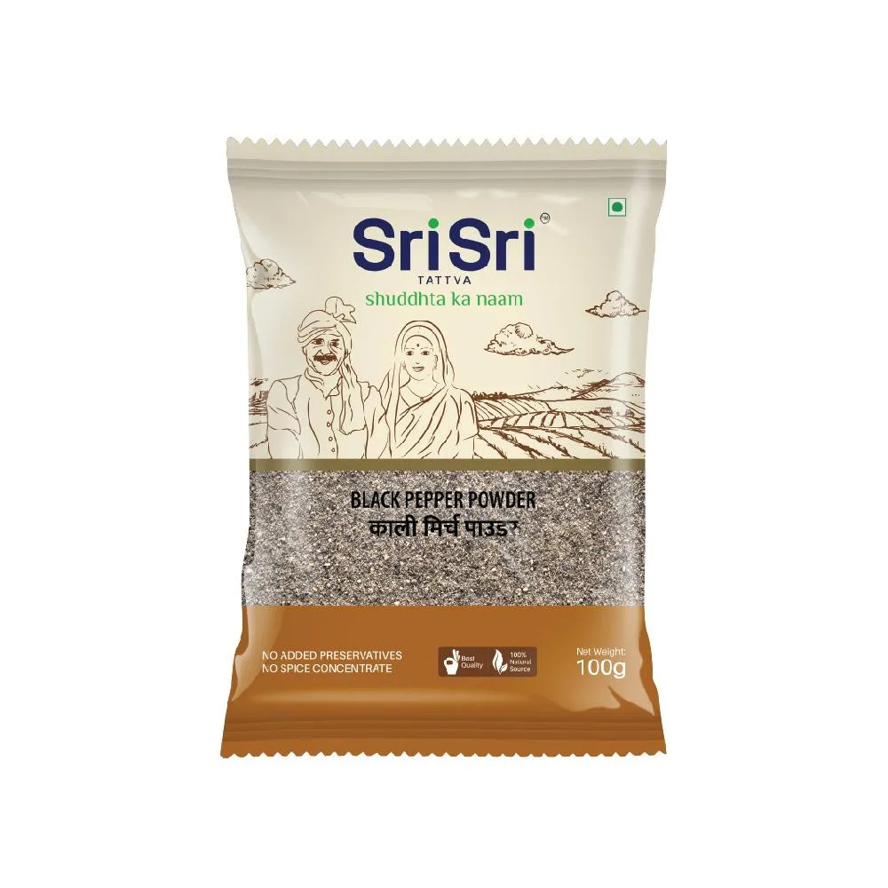 Sri Sri Tattva Black Pepper Powder – Kali Mirch, 100g