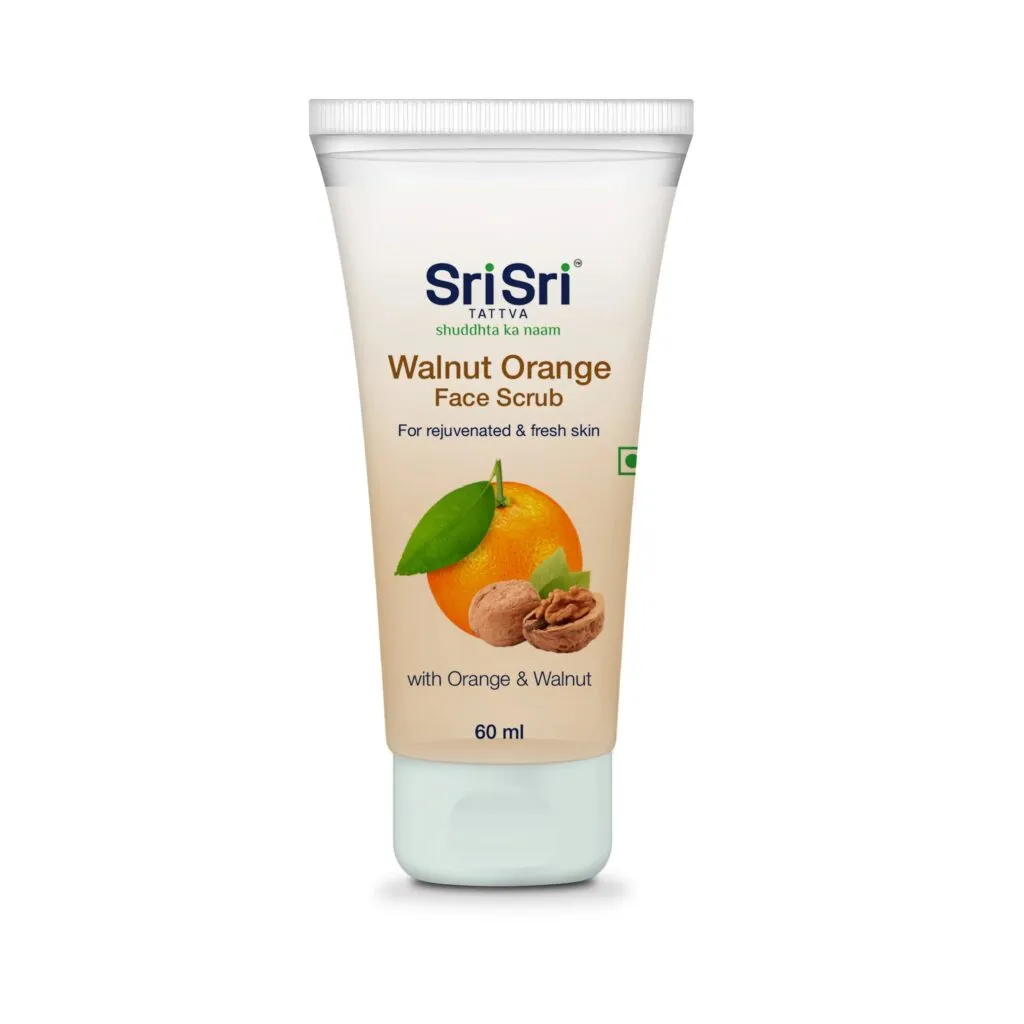 Sri Sri Tattva Walnut Orange Face Scrub – For Rejuvenated and Fresh Skin, 60g