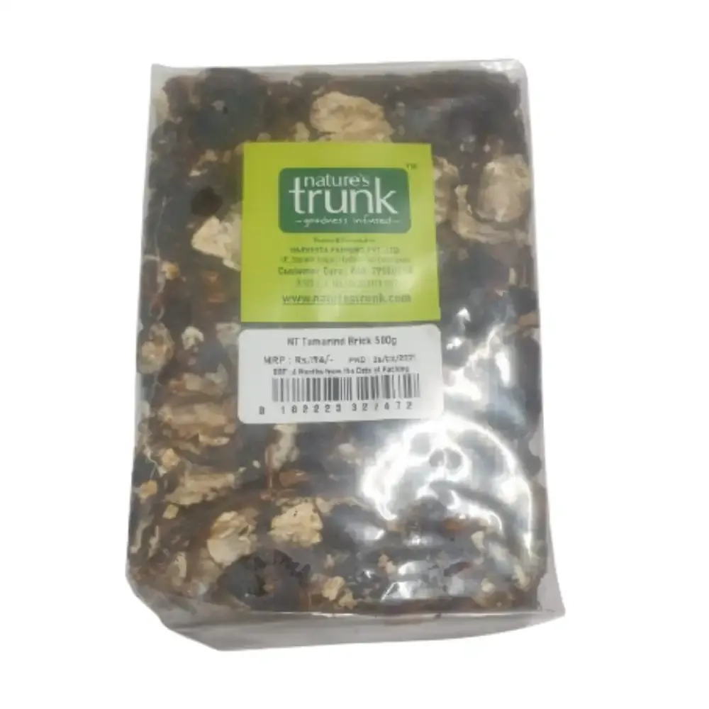 Tamarind Brick Premium – B (Less Than 3percent Seed ) – 500 Gm (Poly Box)