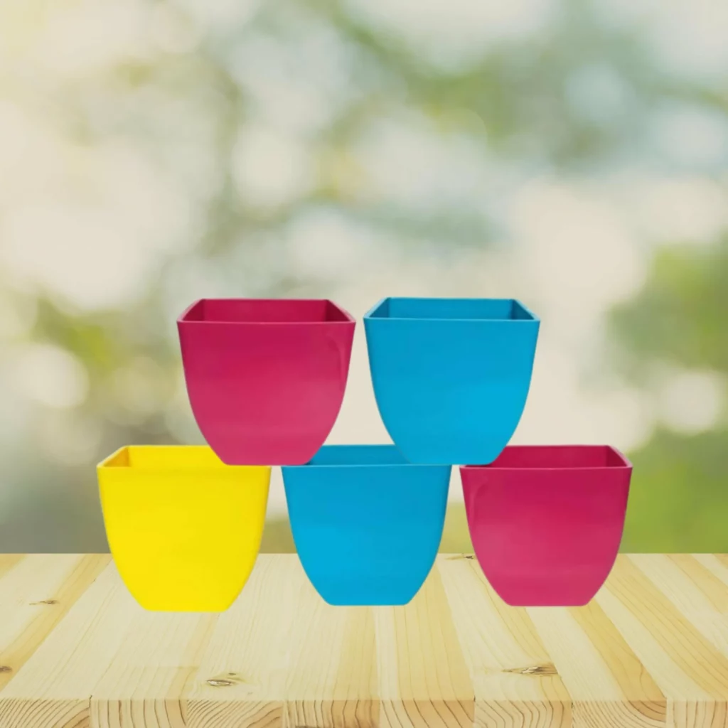 3Inch Square Pot Set Of (05)