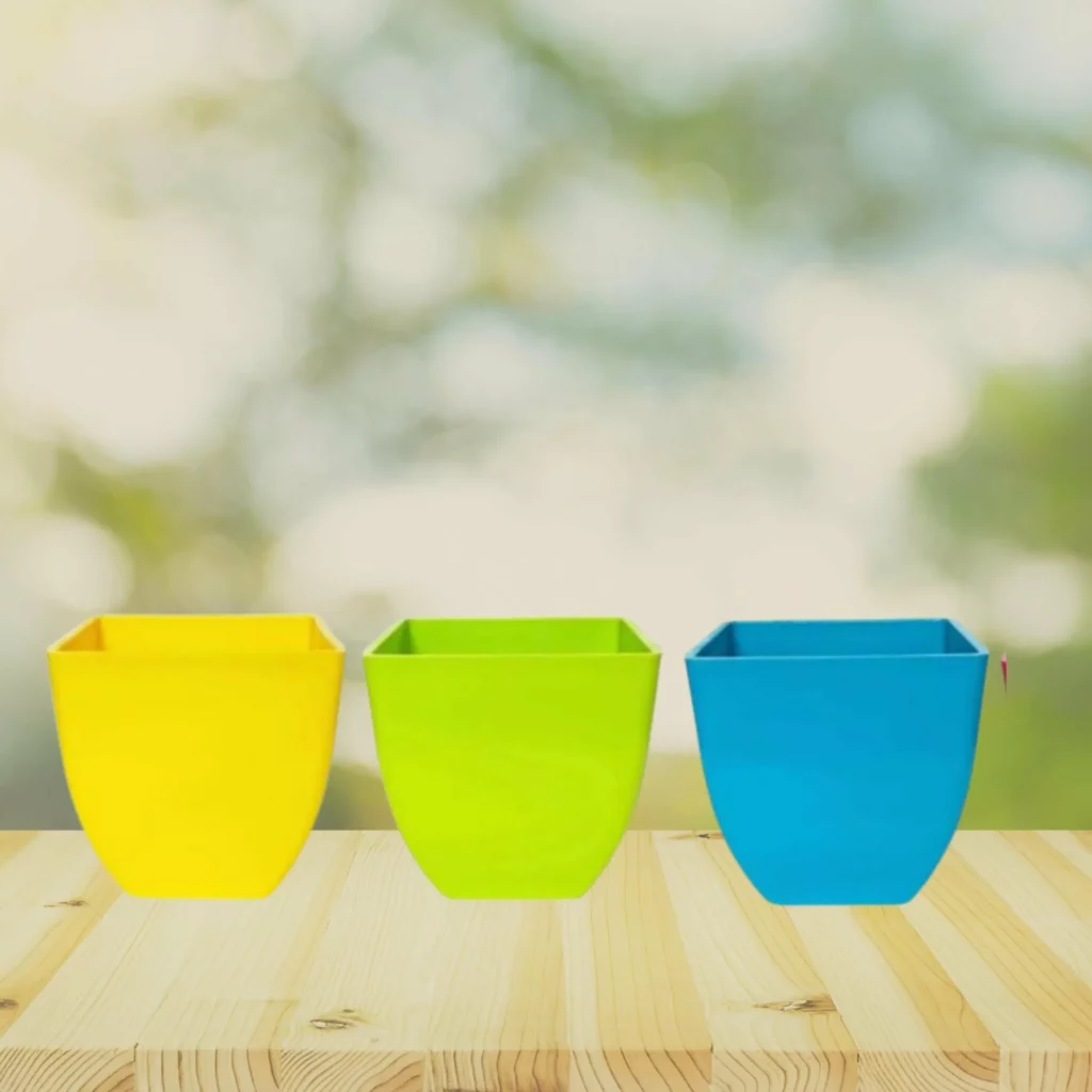 3Inch Square Pot Set Of (03)