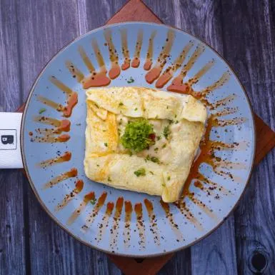 Spicy Chicken Stuffed Omelette