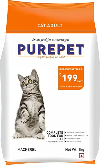 Purepet Mackerel Adult Cat Dry Food Adult Cat 6kg