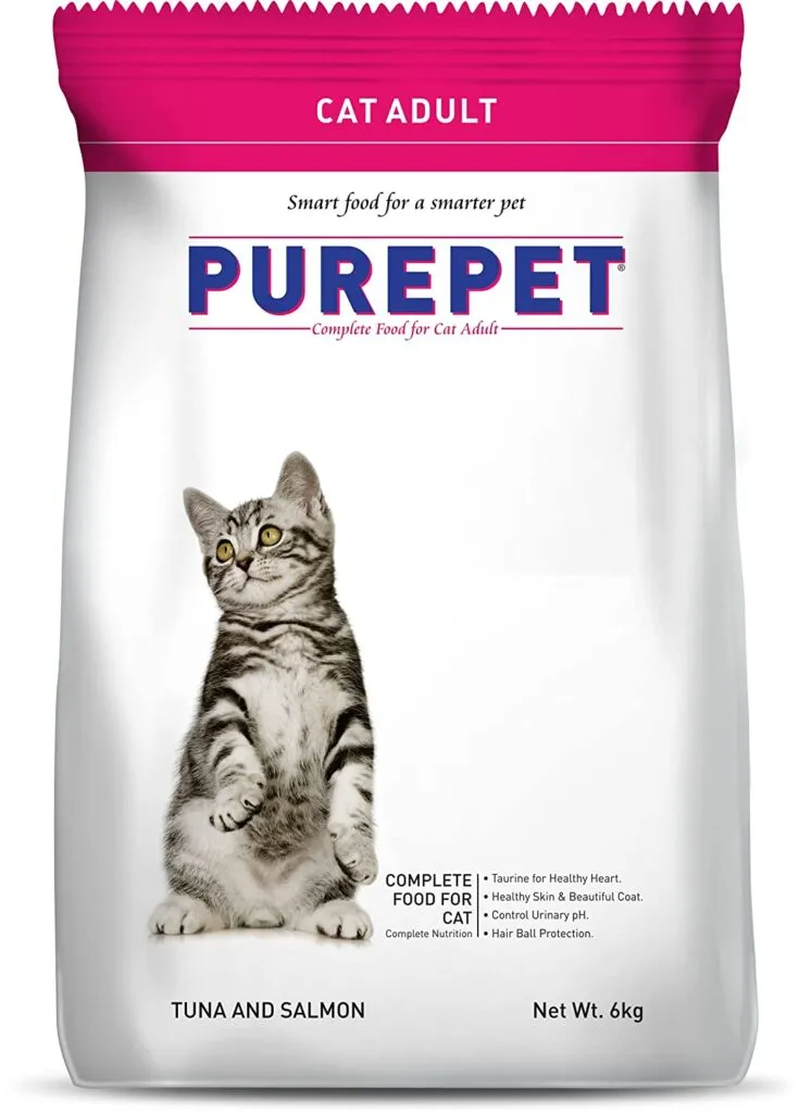 Purepet Tuna  and  Salmon Adult Cat Dry Food Buy 1  GET 1 Free Adult Cat 220g