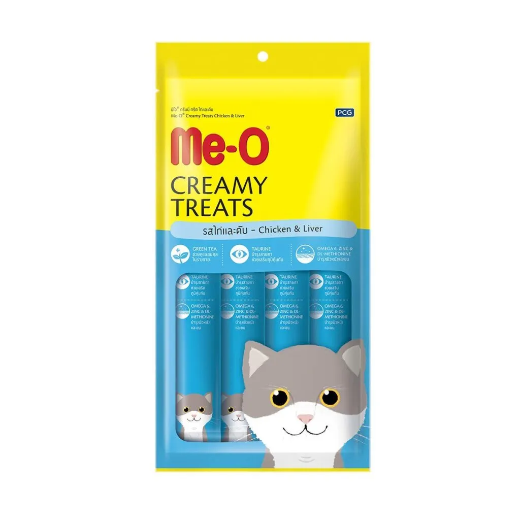 Meo Creamy Treats – Chicken  and  Liver Flavor All Ages 300g