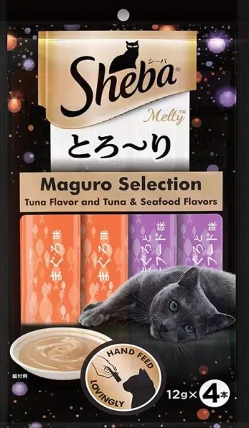 Sheba Maguro Selection Tuna Flavor and Tuna  and  Prawn Flavors All Ages 48g