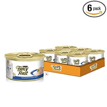 Fancy Feast Tuna Affair With Whole Shrimp Tin Pack Of 5  with  1 Free Tin – 510 G Adult Cat 510g