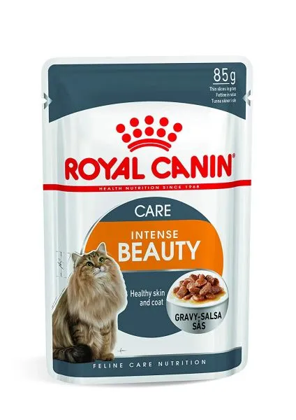 Royal Canin Intense Beauty Gravy Salsa Sas   Pouch   Adult Cat 85g