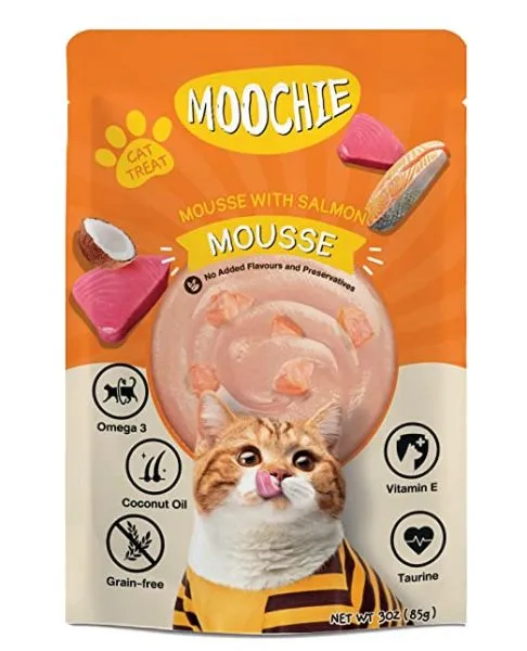 Moochie Mousse With Salmon Pouch For Cats Adult Cat 85g