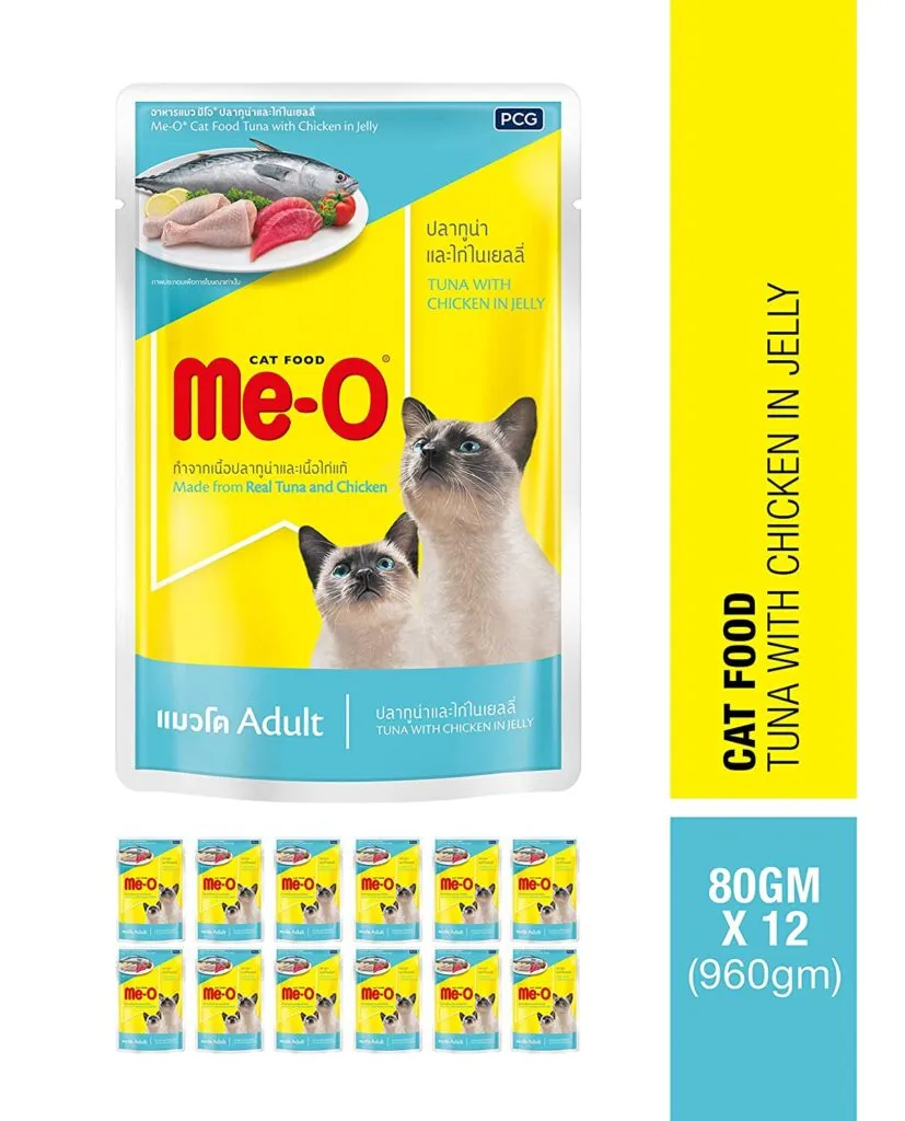 MeO Tuna In Jelly Adult Cat   Pouch   Pack of 12 Adult Cat pack of 12