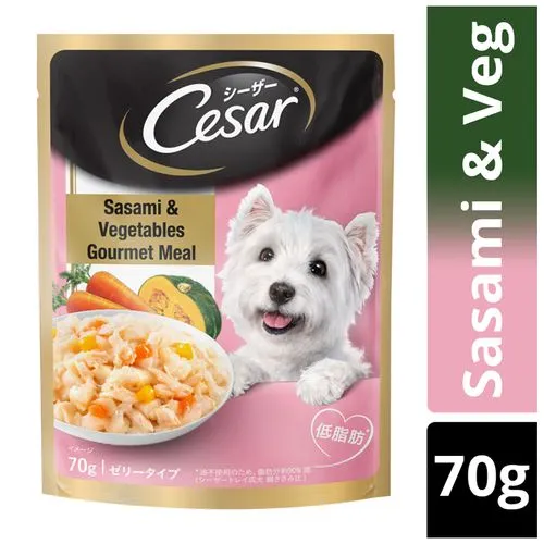 Cesar Sasami  and  Vegetables Gourmet Meal – Pouch Adult Dog 70g