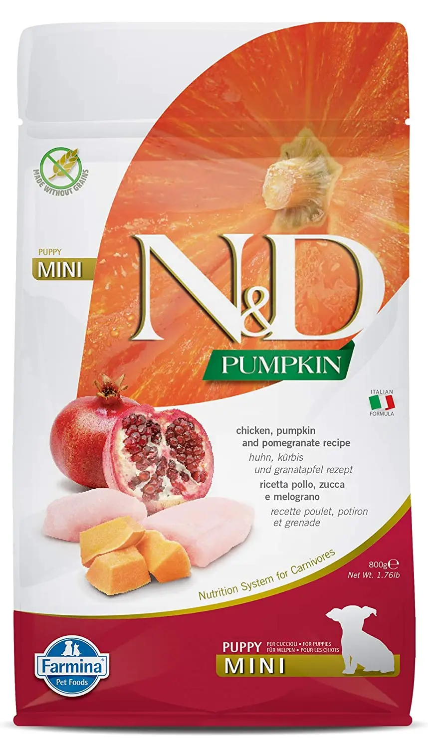 Farmina N and D Pumpkin Chicken Pumpkin And Pomegranate Grain Free Mini Puppy Dry Food Puppy 2.5kg