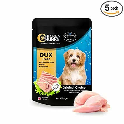 Dux Chicken Chunks With Chicken In Gravy Pouch For Dogs Adult Dog 100g