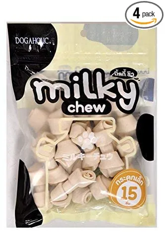 Dogaholic Milky Chew Knotted Bone Adult Dog 15Pcs