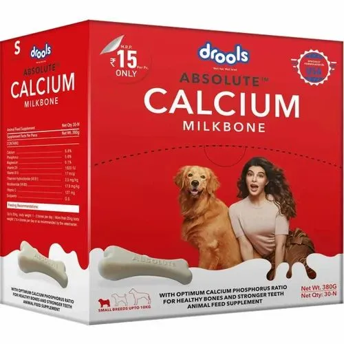 Drools Absolute Calcium Milk Bone Treats Box Adult Dog 40Pcs